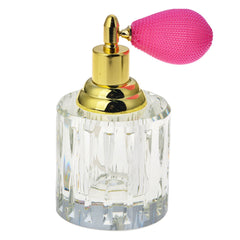 Dekorativ parfume flaske med pink kvast Ø 6x11 cm