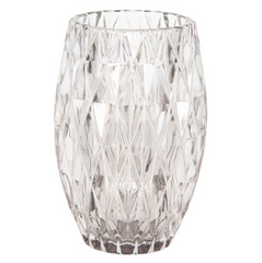 Vase m. diamantmønster 9x13 cm