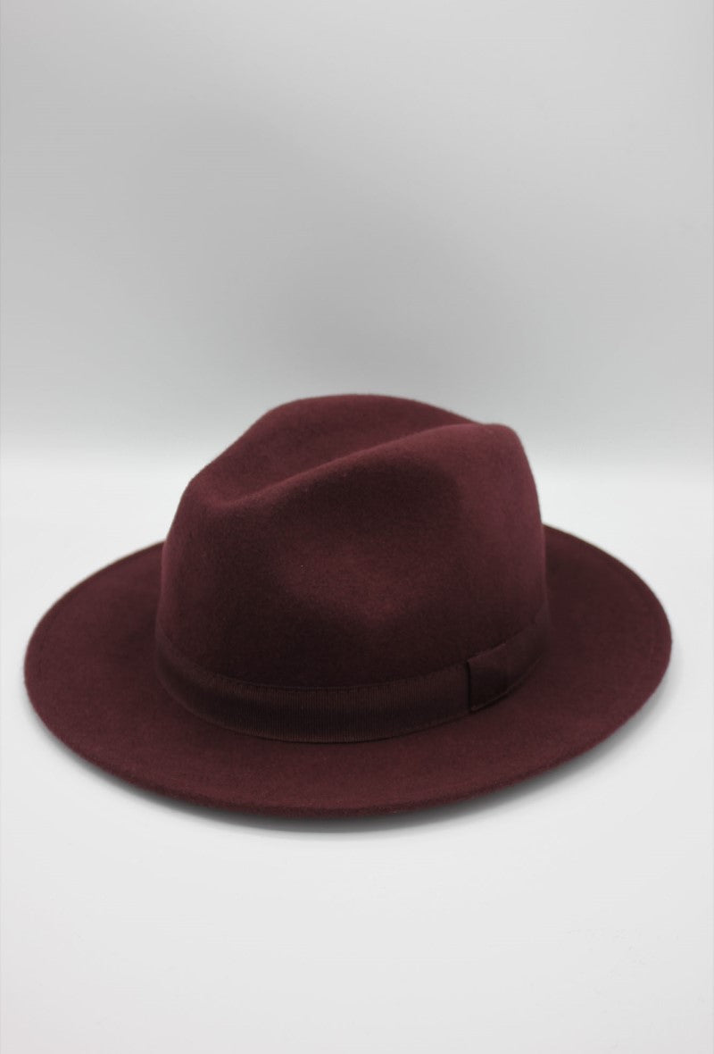 Italiensk uld hat med bånd