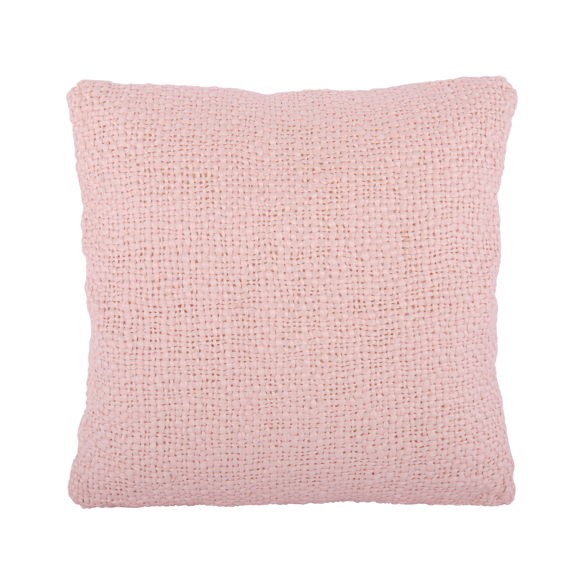 Strikket pude 45x45 cm rosa