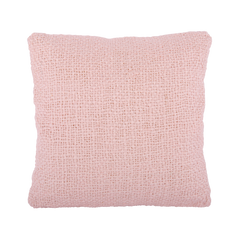 Strikket pude 45x45 cm rosa
