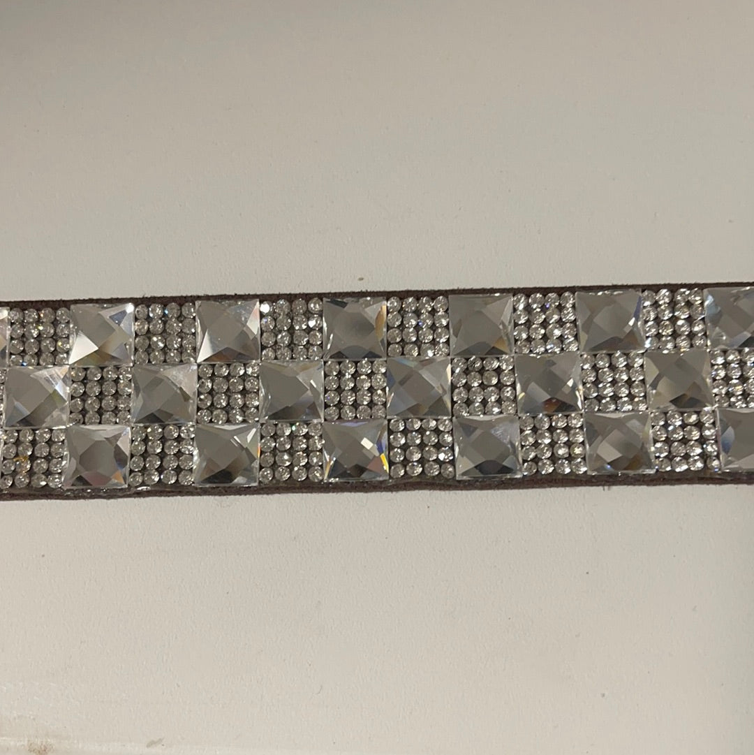 Brunt bælte med bling
