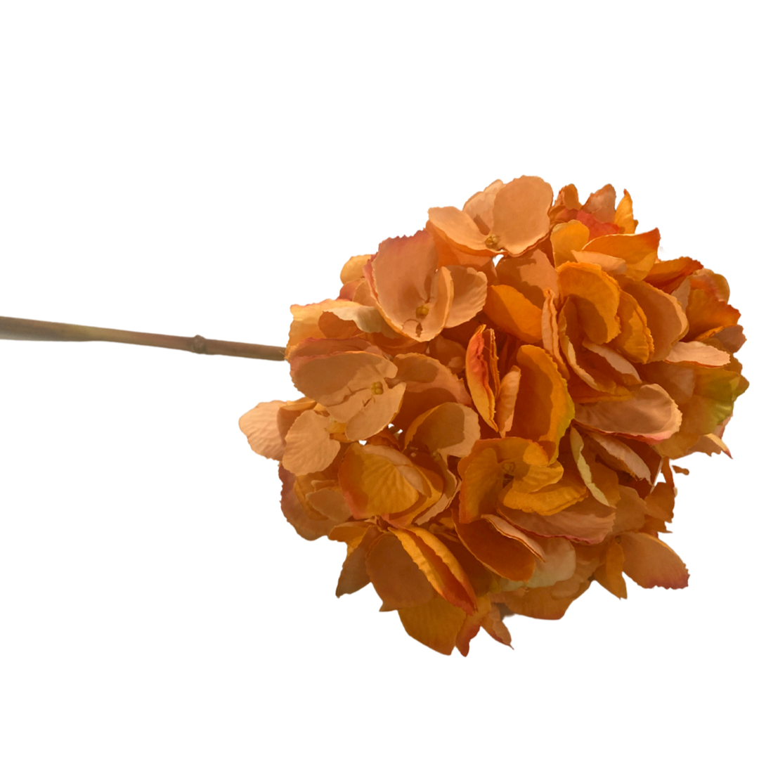 Kunstig Hortensiagren Orange 78 cm
