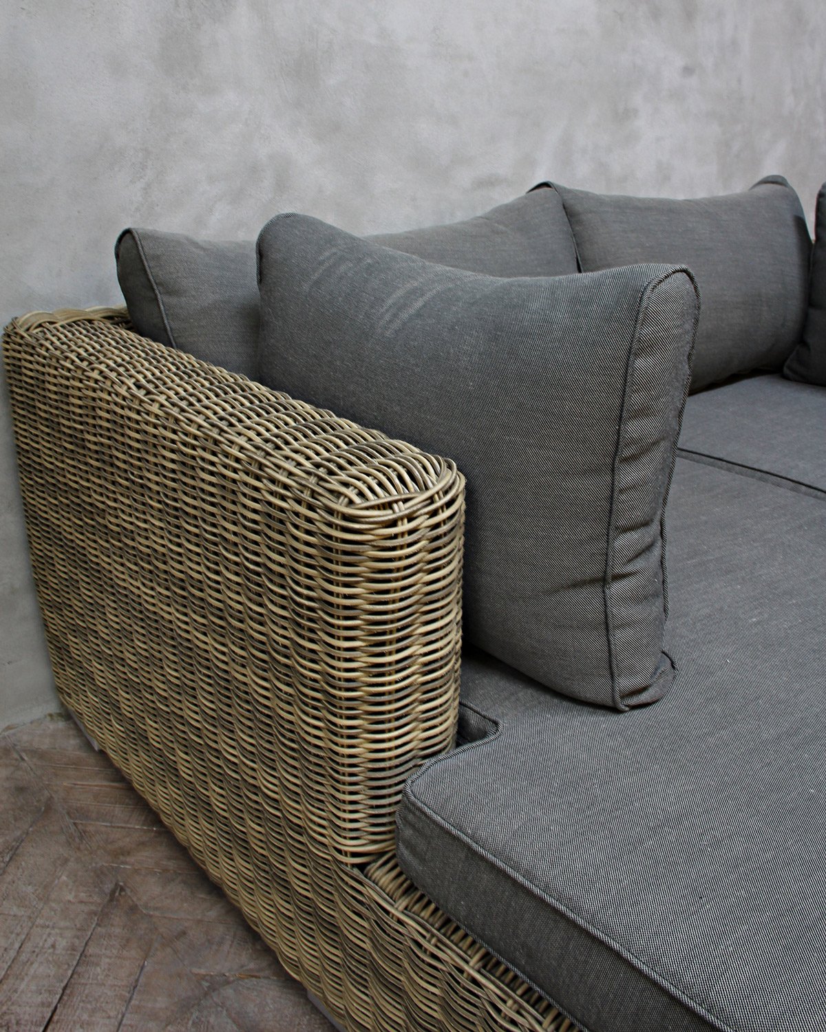 Lazice Loungesofa 2 delt, Grå, Flet