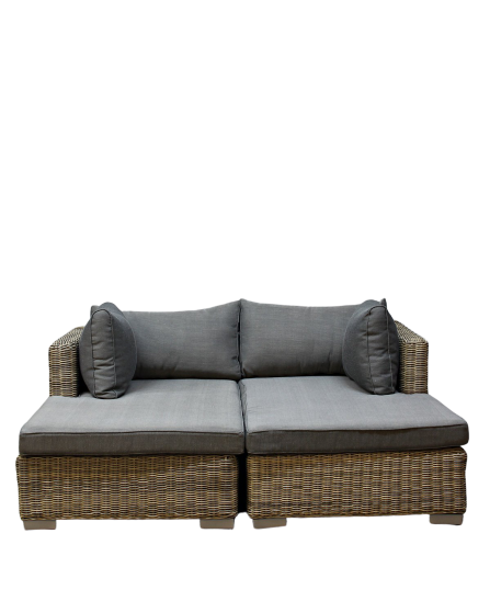 Lazice Loungesofa 2 delt, Grå, Flet