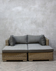 Lazice Loungesofa 2 delt, Grå, Flet