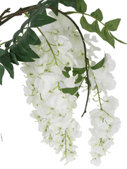 Kunstig hvid hængende blåregn (wisteria) medium